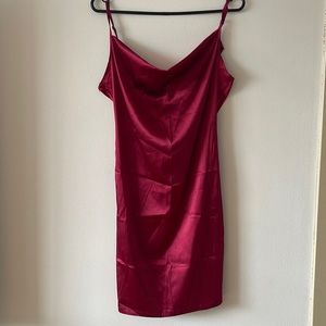 Wine colored slip dress
